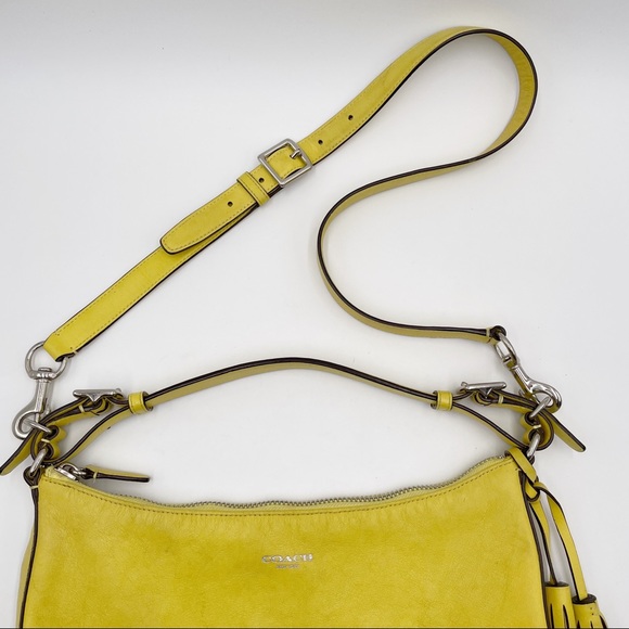 Coach Legacy Courtney Slim Convertible 22831 Yellow Leather Hobo Bag - Picture 4 of 16